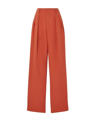 Shop Welldone Woman Pants Rust Size 3 Rayon, Polyester In Red