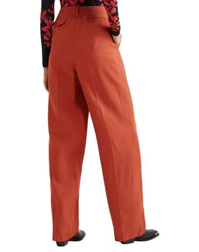 Shop Welldone Woman Pants Rust Size 3 Rayon, Polyester In Red
