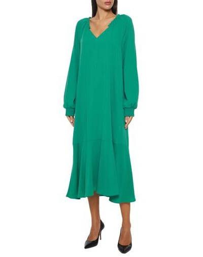 Shop Tibi 3/4 Length Dresses In Green