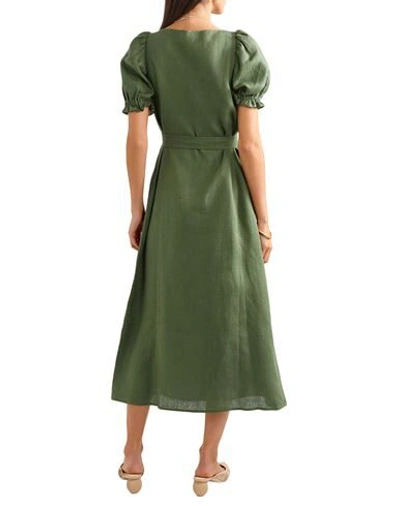 Shop Sleeper Midi Dress In Military Green