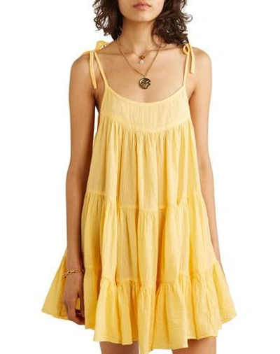 Shop Honorine Short Dresses In Yellow