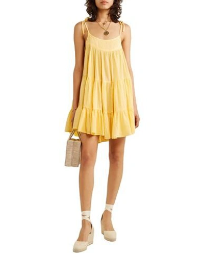 Shop Honorine Short Dresses In Yellow