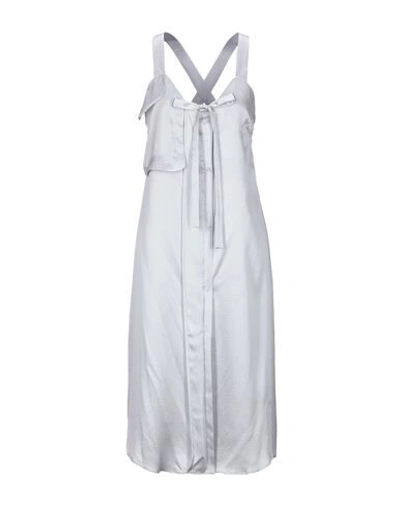 Shop Emporio Armani Midi Dresses In Light Grey