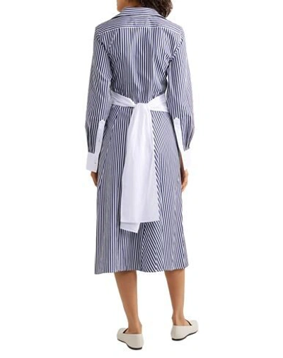Shop Wright Le Chapelain Woman Midi Dress Midnight Blue Size 6 Cotton
