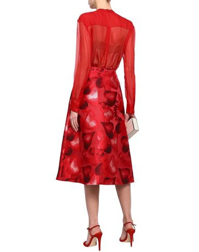 Shop Valentino 3/4 Length Skirts In Red