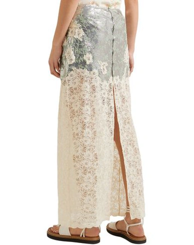 Shop Rabanne Long Skirts In Silver