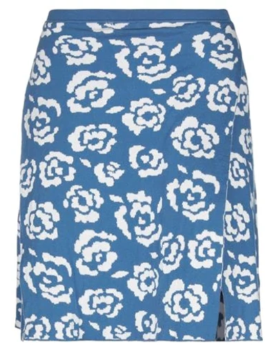 Shop Emanuel Ungaro Knee Length Skirt In Blue