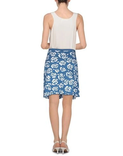 Shop Emanuel Ungaro Knee Length Skirt In Blue