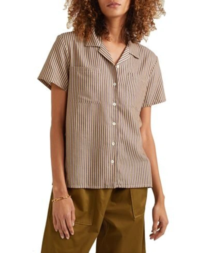 Shop Matin Woman Shirt Sand Size 8 Cotton, Viscose, Silk In Beige