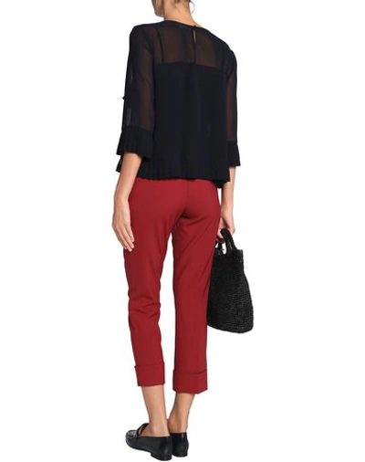 Shop Claudie Pierlot Blouse In Dark Blue