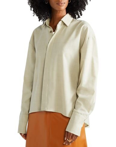 Shop A.w.a.k.e. A. W.a. K.e. Mode Woman Shirt Beige Size 10 Wool