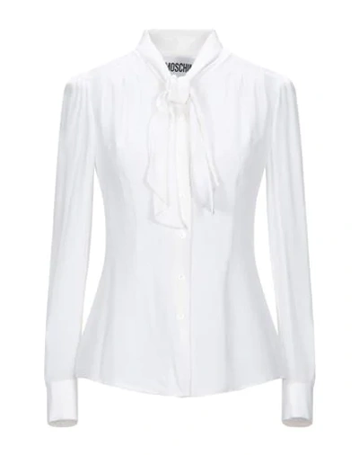 Shop Moschino Shirts In White