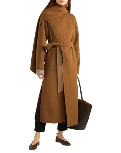 Shop Deveaux Coats In Camel
