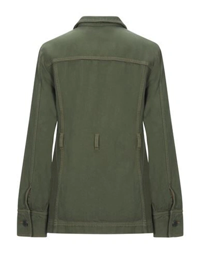 Shop House Of Holland Denim Jacket In Military Green