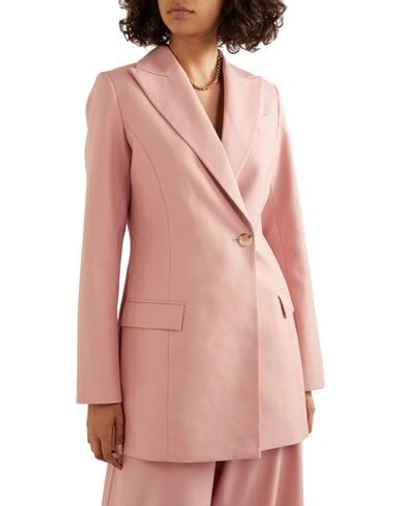 Shop Anna Quan Woman Suit Jacket Pink Size 0 Polyester, Rayon