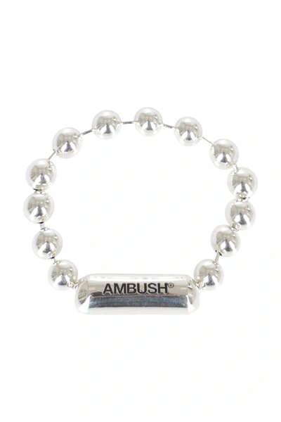 Shop Ambush Ball Chain Bracelet L In Silver