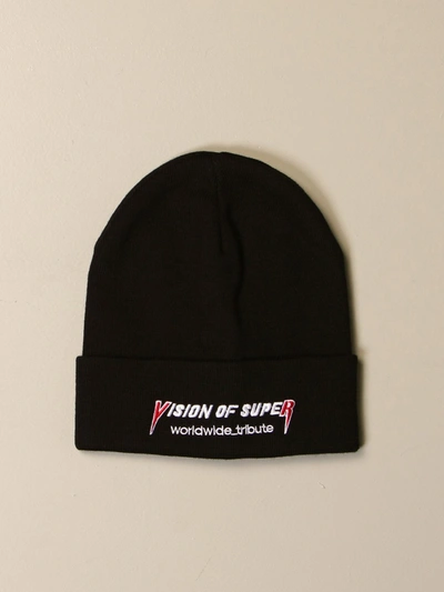 Shop Vision Of Super Hat  Cap With Logo In Black