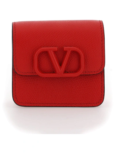 Shop Valentino Wallet In Rouge Pur