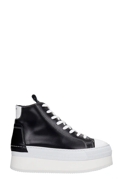 Shop Cinzia Araia Platform Sneakers In Black Leather