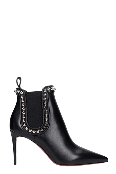 Shop Christian Louboutin Capaboot 85 High Heels Ankle Boots In Black Leather