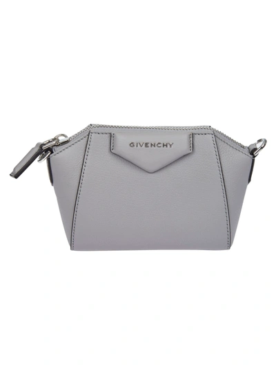 Shop Givenchy Antigona Nano Tote In Pearl Grey