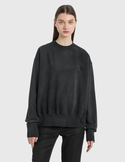 Shop We11 Done Glow-in-the-dark Teddy Sweatshirt In Black