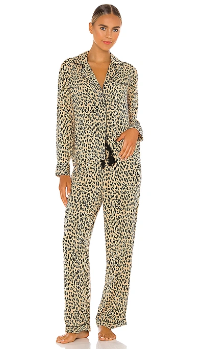 Shop Rails Clara Pajama Set In Sand Jaguar