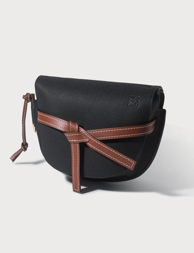 Shop Loewe Small Gate Bag In Black