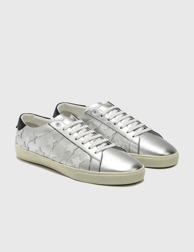 Shop Saint Laurent Court Classic Sl/06 Metallic California Sneaker In Silver