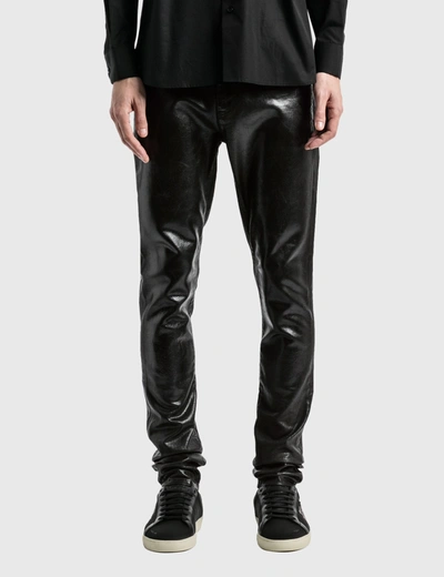 Shop Saint Laurent Medium Waist Skinny Jeans In Black