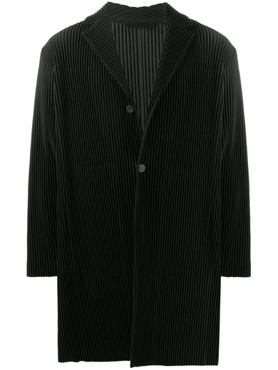 Shop Issey Miyake Basic Single Breasted Coat In Black