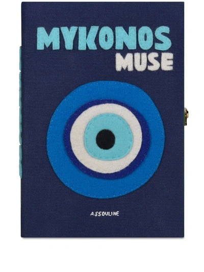 Assouline Mykonos Book Clutch In Blue
