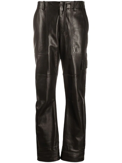 Shop Tom Ford Polished-finish Trousers In Black
