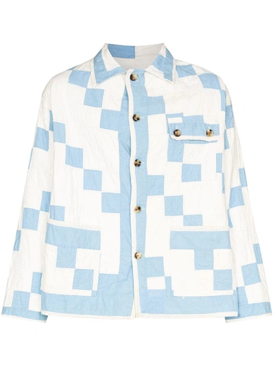 Shop Bode X Browns 50 Card Trick Quilted Jacket In White