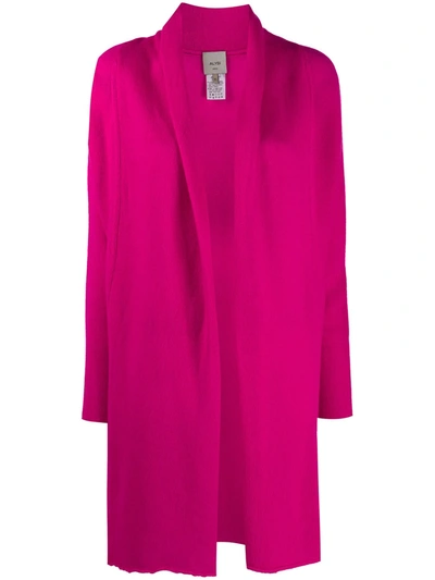 Shop Alysi Cashmere-merino Blend Knitted Draped Cardigan In Pink