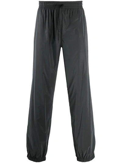 Shop Msgm Tapered Track Pants In Black
