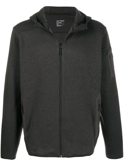 Shop Arc'teryx Covert Knitted Hoodie In Black
