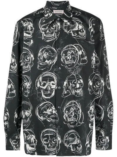 Shop Alexander Mcqueen Skull-print Shirt In Black