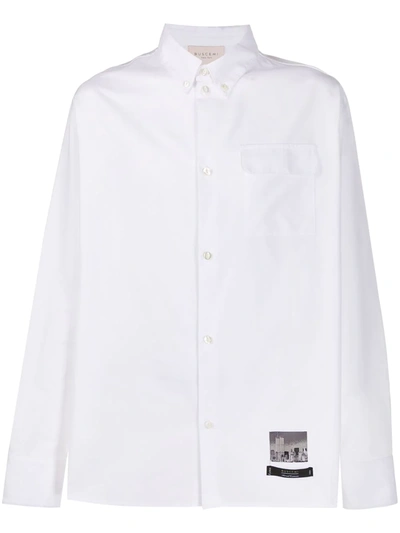 Shop Buscemi Graphic-print Button-down Shirt In White