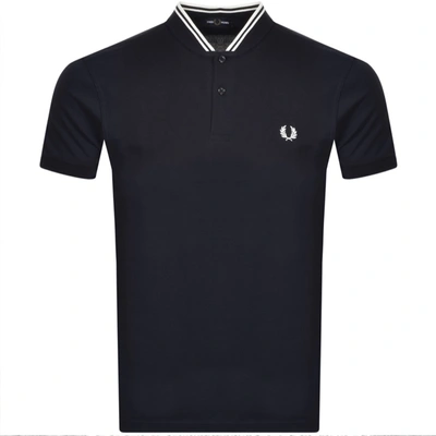 Shop Fred Perry Bomber Collar Polo T Shirt Navy