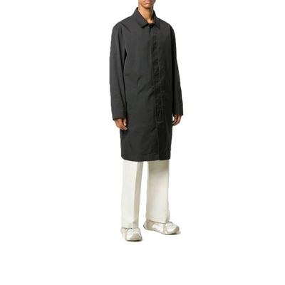 Shop Valentino Single-breasted Mid-length Coat In Black