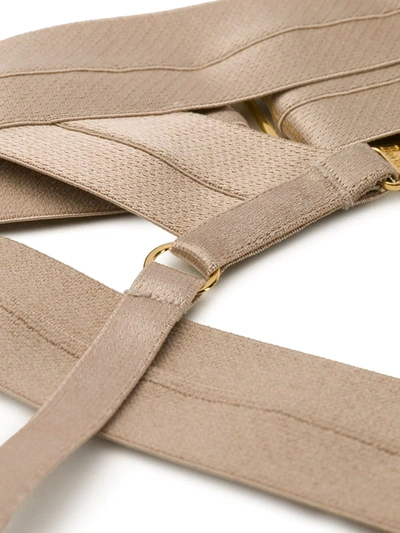 Bordelle Bondage Harness Open Brief In Neutrals