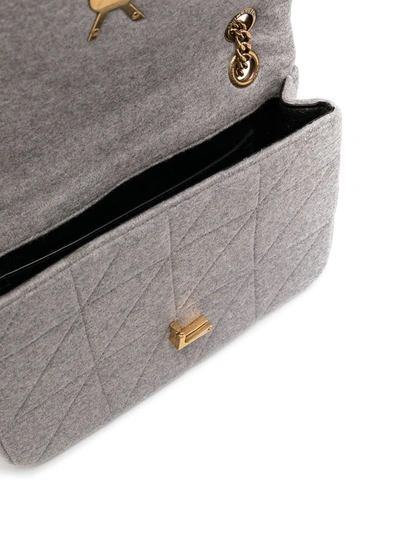 Saint Laurent Jamie Mini Quilted Wool Black Crossbody Bag - Chronostore