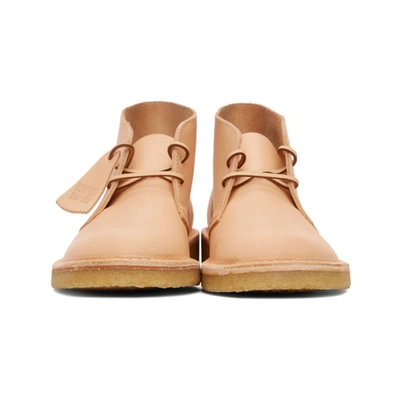 Shop Clarks Originals Beige Nubuck Desert Boots In Natural Veg