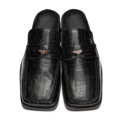 Shop Martine Rose Black Embossed Arches Loafers