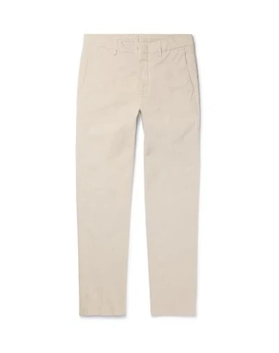 Shop Dunhill Man Pants Beige Size 44 Cotton, Elastane