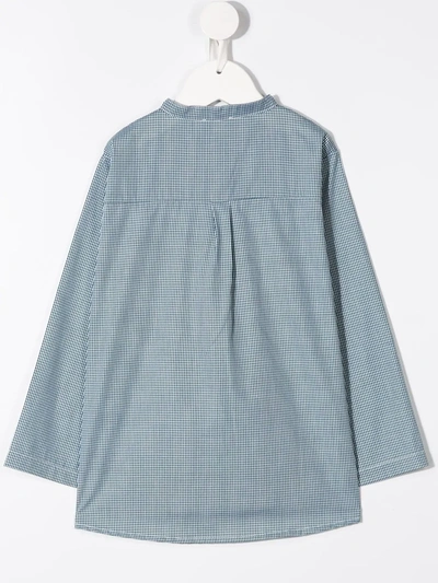 Siola Long-sleeved Micro Print Shirt In Green