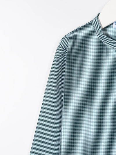 Shop Siola Long-sleeved Micro Print Shirt In Green