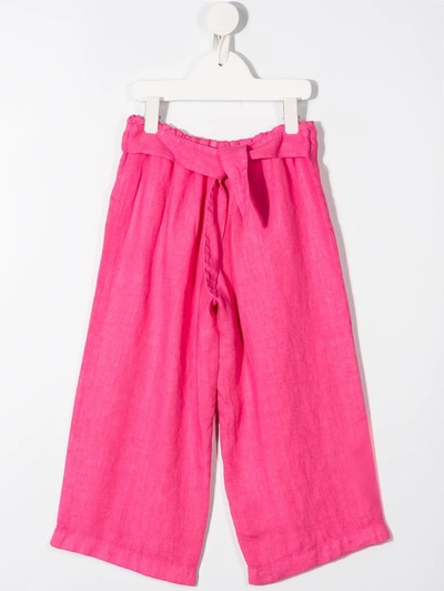 Shop Siola Cropped Wide-leg Trousers In Pink