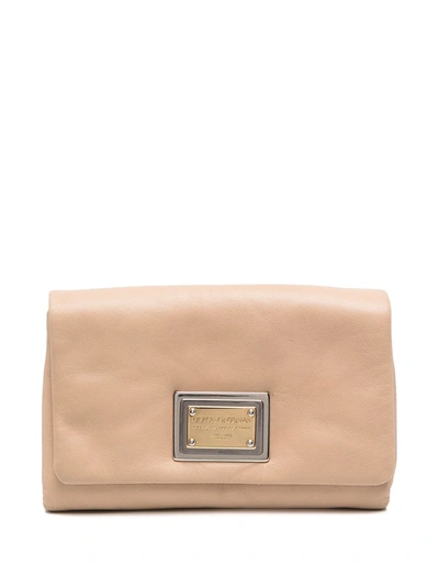 Shop Dolce & Gabbana Flap Leather Wallet In Pink